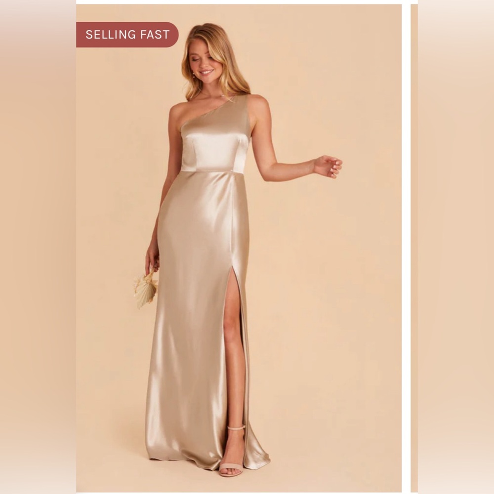 Birdy Grey Kira Satin Dress Neutral Champagne